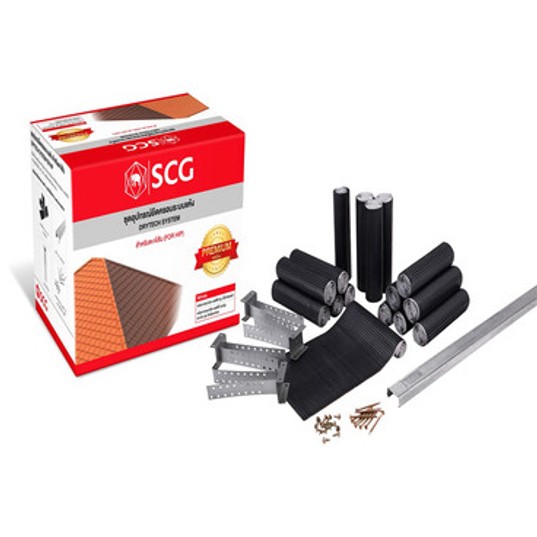 ชุดอุปกรณ์ยึดครอบระบบแห้ง (Drytech system) เอสซีจี สำหรับหลังคาเซรามิค รุ่นพรีเมี่ยม-ตะเข้สัน