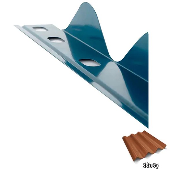 ชุดแผ่นปิดลอนสันหลังคา เอสซีจี พรีม่า สีส้มอิฐ